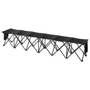 VEVOR 6 Seat Portable Folding Sport Bench Outdoor Camping Chair With Carry Bag
