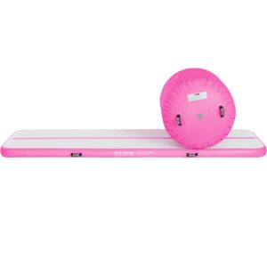 VEVOR Inflatable Gymnastics Air Mat Set (2 PCS) – Tumbling Track & Air Roller with Electric Pump, Gymnastics Training Mat for Home, Yoga, Cheerleading, Beach, Park & Water Sports