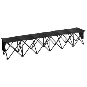 VEVOR 6 Seat Portable Folding Sport Bench Outdoor Camping Chair With Carry Bag